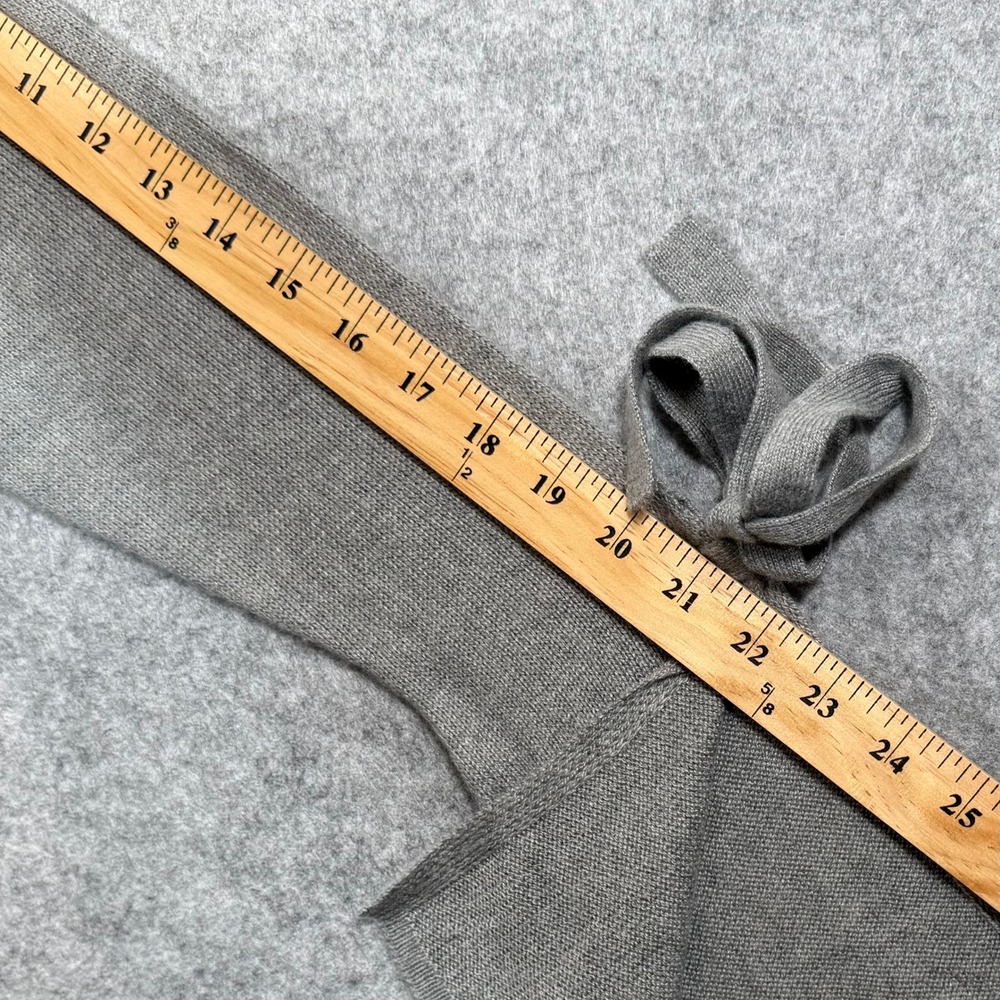Mossimo Sweater Womens XXL Gray EUC Cashmere Blend Bell Sleeve Tie Cuff Knit - Picture 7 of 11